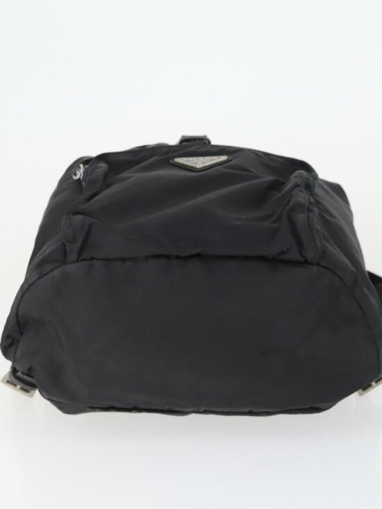 PRADA Backpack Nylon Black Silver Auth 170313 main image 9